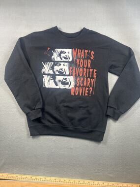 Scream GhostFace Men's Small Black Pullover Sweatshirt Halloween